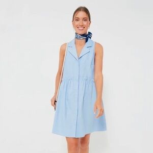 Tuckernuck Oxford Blue Sleeveless Royal Shirt Dress size M